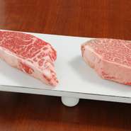 1頭につき2本しかない牛の「ささ身」です。最高に柔らかく、しっとりした味わい。