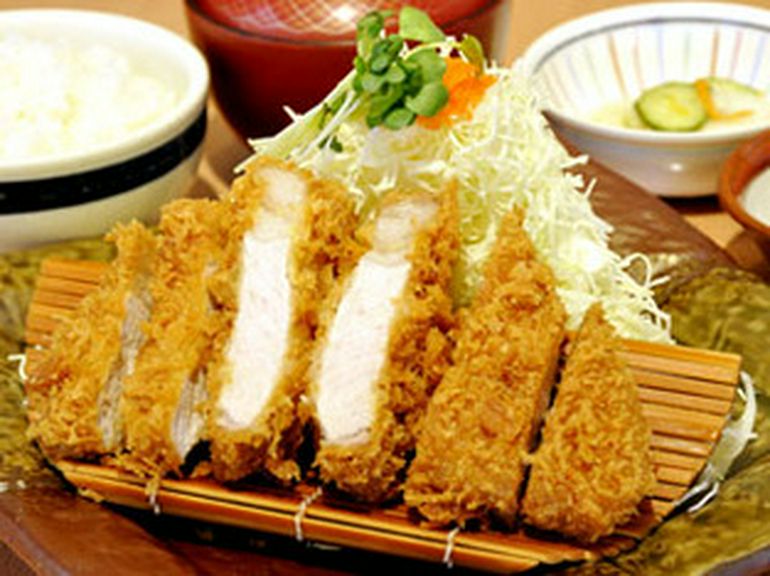 むぎやポークロースカツ定食