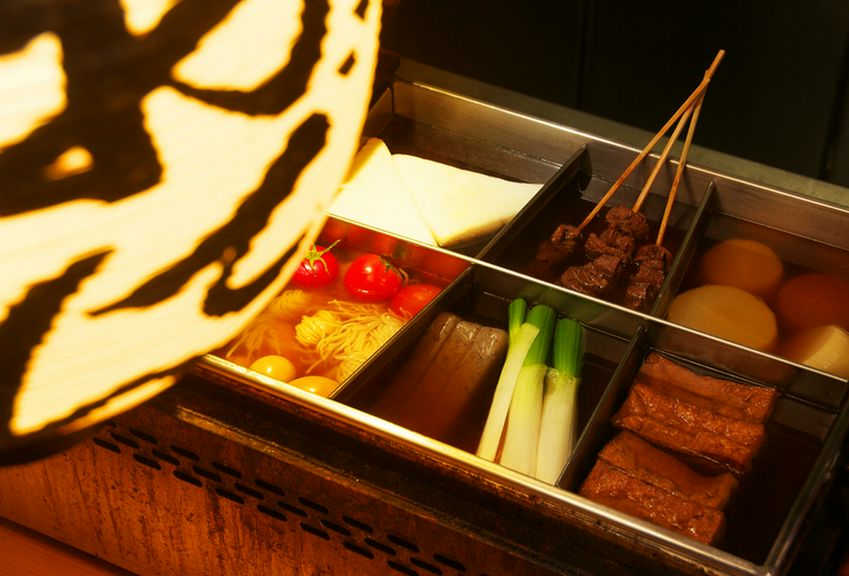 それぞれの持ち味を生かしたおでんと、お酒でちょいと一杯。