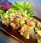 新鮮なアジを白味噌と合わせなめろうにしました