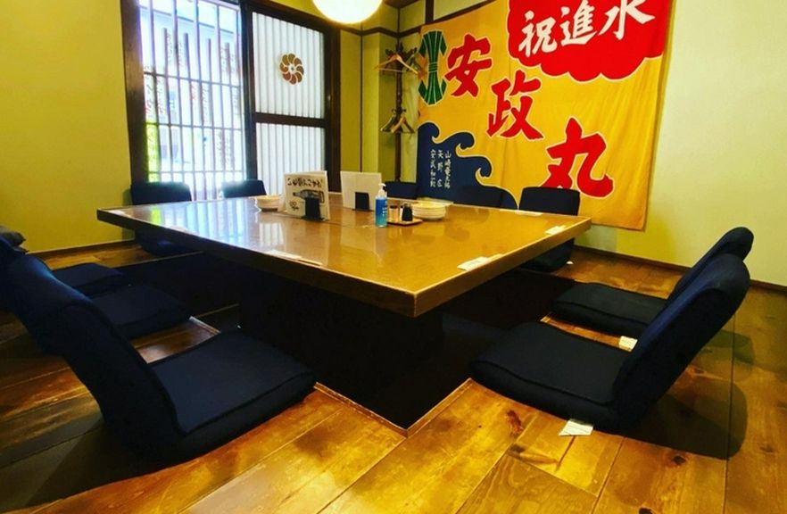 人気の堀りごたつ個室です、早めの予約をおすすめします。