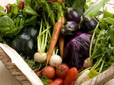 野菜は自家農園から採れた野菜も使用するという拘り。
