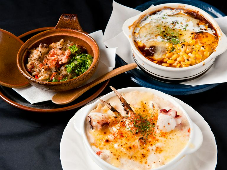 オーブン料理。シーフードグラタン・カニミソ和風グラタンなど。