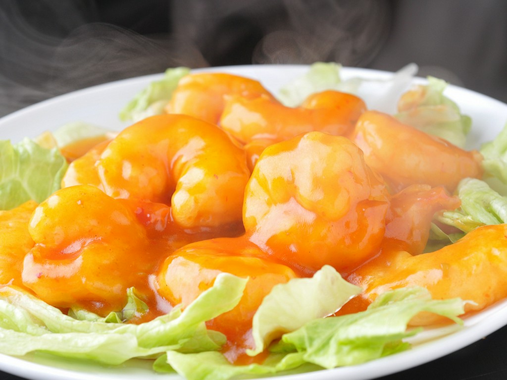 プリップリッのエビが美味しい、エビチリもおすすめ