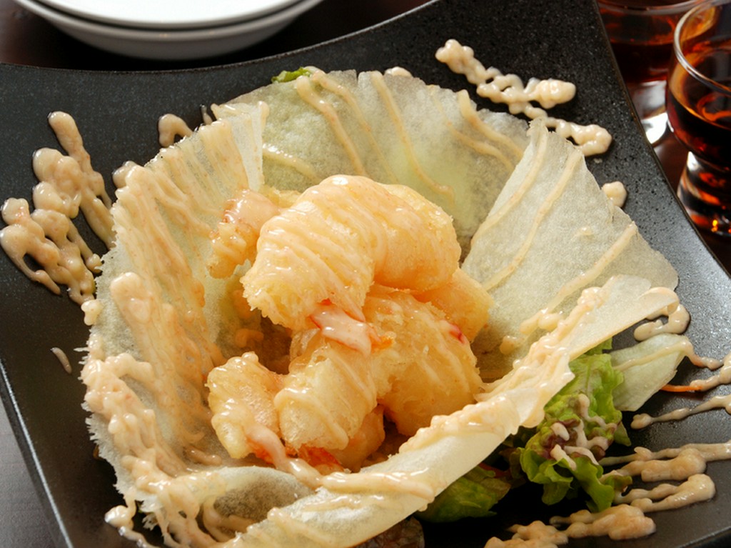 サクサクの衣のプリプリエビマヨ（明太子マヨネーズソース）