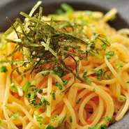 プチプチ食感の明太子スパ