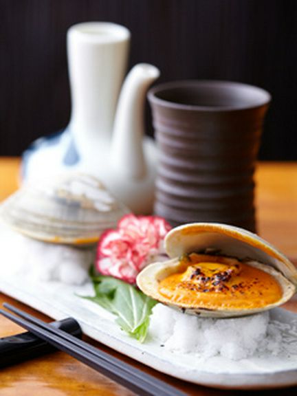 自家製ウニソース! 焼きハマグリのウニソース焼き