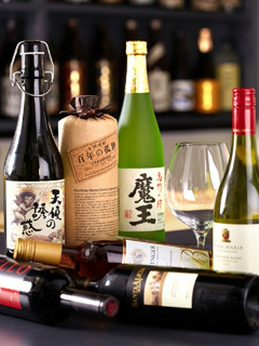 豊富な焼酎・日本酒・ワイン・泡盛には、希少な銘柄も！