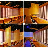 会社宴会、接待にオススメ。プロジェクター完備なのでミーティングや思い出のDVDを流しながら同窓会、大規模なオフ会などご利用シーンは多岐に渡ります♪