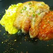 - Petit sale a la piperade et oeufs brouilles -