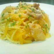 - Spaghetti all'amatriciana di maiale "Bakkouton" -