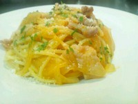 - Spaghetti all'amatriciana di maiale "Bakkouton" -