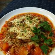 燻製された鶏肉とベーコンを豆で煮込みました。