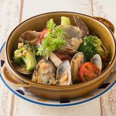 あさりときのこのガーリック炒め