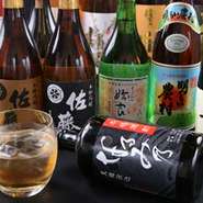 こだわりの各種焼酎を取り揃えています！