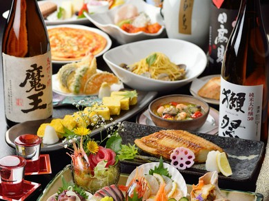 多賀城駅徒歩5分_和洋中織り込まれた創作料理コースで新年会