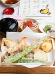 天ぷら10ヶ・造り・サラダ・天茶