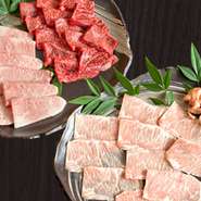 特撰カルビ、特選赤身ロース、豚トロ塩、鶏カルビ塩