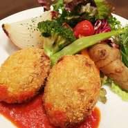 【ランチ】本日のお肉料理　季節野菜のローストを添えて
