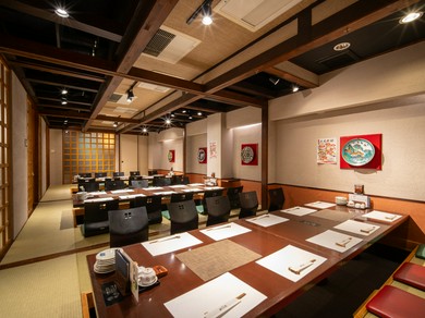 個室が多い店内は、プライベート空間を大切にしています