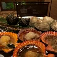 各種コースにプラスしてグレードアップしませんか？
※前々日までにお申込み下さい
長太郎貝やサザエなど