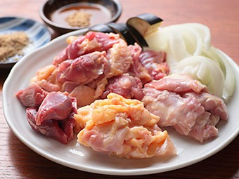 焼きセット（もも、皮、ネック、ずり、野菜）　