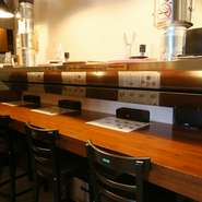 一人でも焼肉が食べたい時に便利なカウンター席。周囲が気にならないカウンター席なら、マイペースで”ひとり焼肉”を楽しめます。