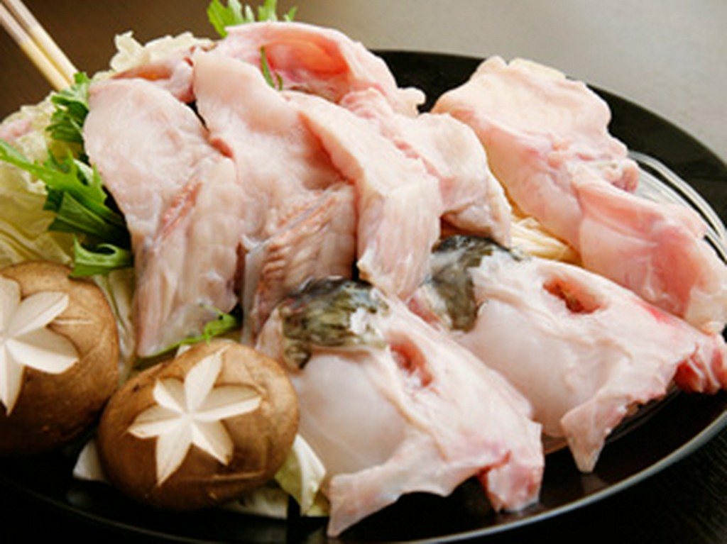 九州の国産ふぐは、1.2キログラム以上のものだけを使用してます