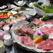 高品質なお肉を堪能できる、ボリュームたっぷりのコース！特別な日のお祝いや、大切なおもてなしやデートに