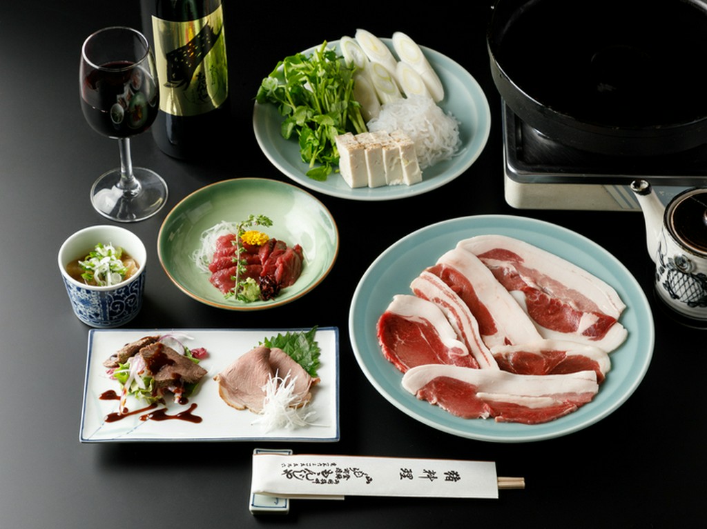 猪鍋一皿とお料理（二品）セット 