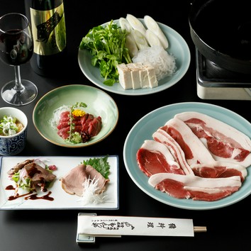 【人気】 猪鍋一皿とお料理（二品）セット 6000円