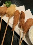 豚バラ、ササミチーズ、海老
アジ、ホタテ