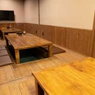 歓送迎会は大盃で大切な宴を盛り上げましょう！　旬の食材を使った宴会コースはシーンに合わせて選べる5種類。少人数様用コースも加わりました！
