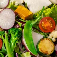 野菜を使ったヘルシーメニューも多数用意してます