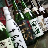 数多く焼酎置く中（70種以上）日本酒も地元で有名な田酒や希少な十四代等あり（入荷不定期の為品切あり）
