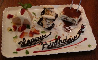 ディナーコースでサプライズ