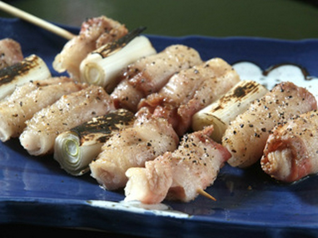 県産三元豚のねぎま串