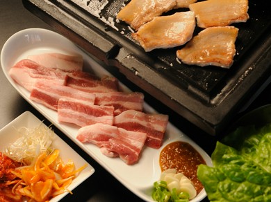 四万十豚のサムギョプサル（二人前）
