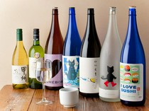毎日替わるおすすめ日本酒！　グラスワインも10種類ご用意！