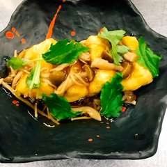 キノコたっぷり秋の揚げ出し豆腐