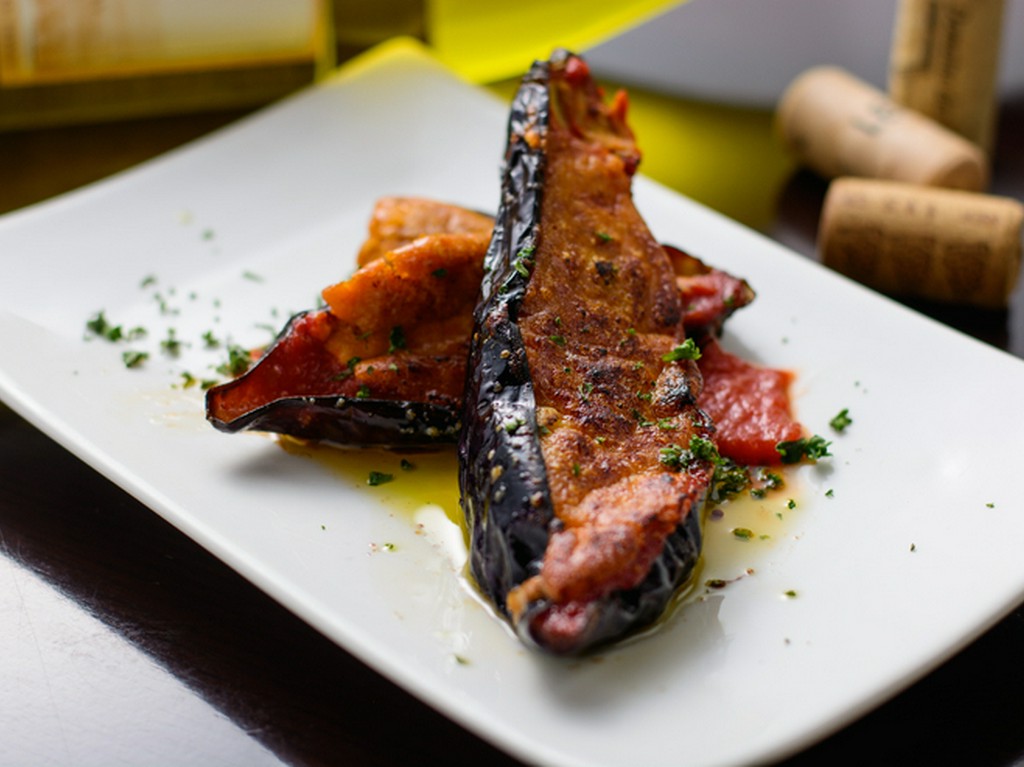 贅沢！茄子のウニ焼き