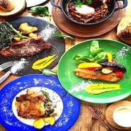 ランチはサラダ・スープバー・ドリンクバー付きで1000円(税込)～とリーズナブル！
サラリーマンにもうれしい大盛り無料！
個室やソファー席も充実しているので子連れのお客様も大歓迎。
ベビーカーごと入店いただけます。