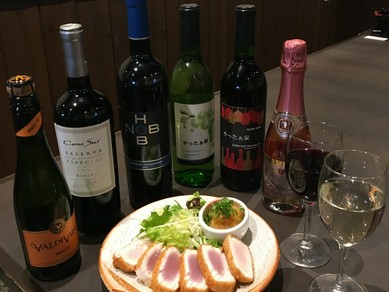 美味しい料理と美味しいワインで乾杯