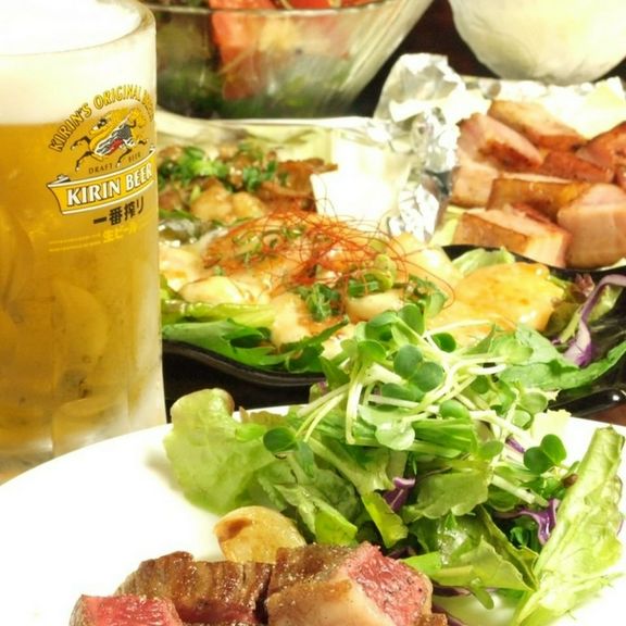 忘年会・新年会・各種宴会に大人気！自慢の鉄板焼きが楽しめるボリューム満点の全8品のコース。