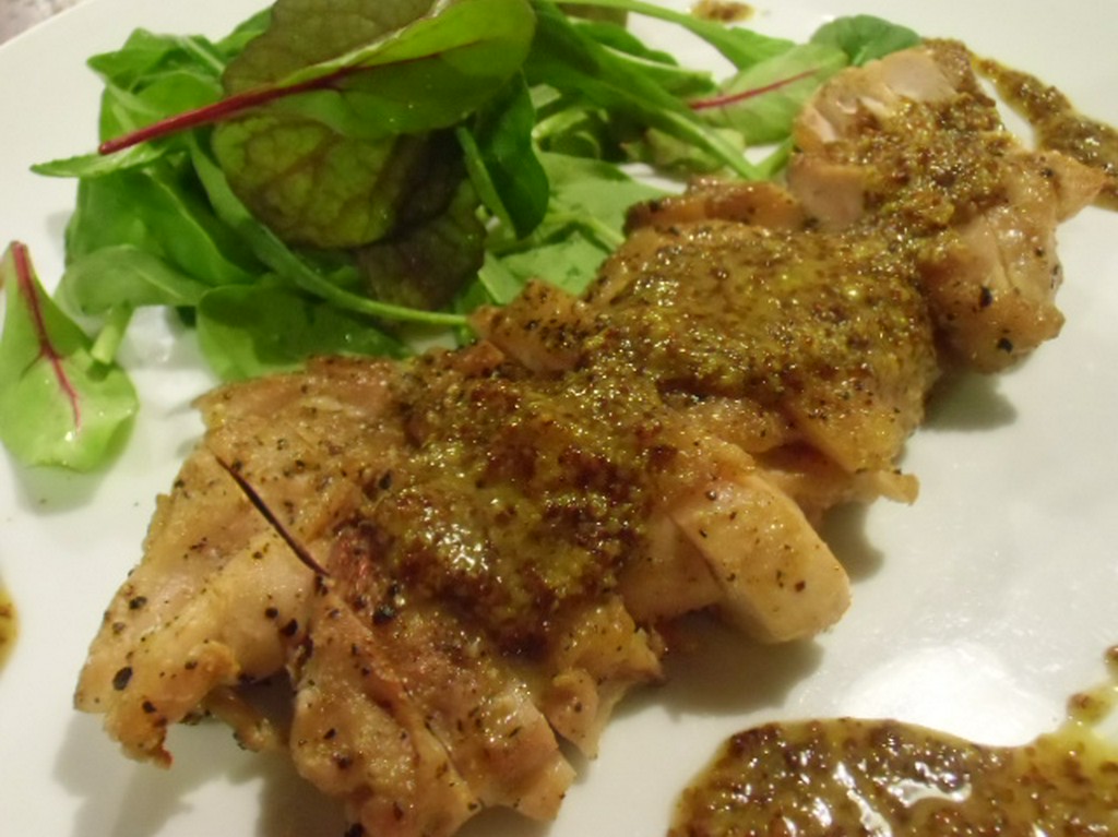 近江鶏もも黒胡椒焼き