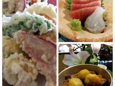 筍ご飯と常陸牛の陶板焼きコース　4月5月の季節限定メニューです。