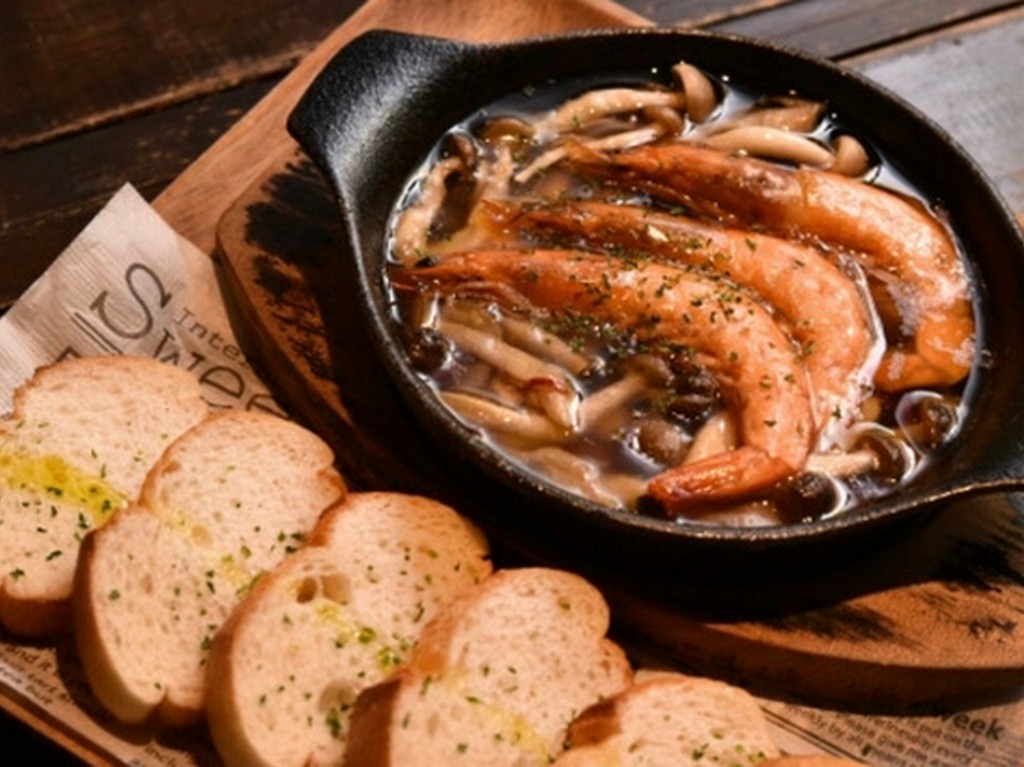 海老のロブスターのアヒージョ