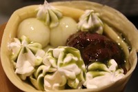 抹茶・小豆・白玉・生クリーム