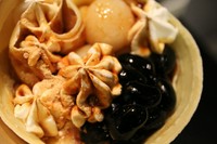 黒蜜・きなこ・黒豆・白玉・生クリーム