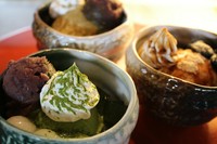 各ランチメニューに＋400円で抹茶パフェ・ほうじ茶パフェ・黒蜜きなこパフェがお選び頂けます。
